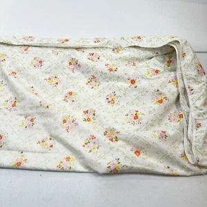 vintage cannon fitted sheet twin red pink floral no iron usa mcm retro - Picture 1 of 10
