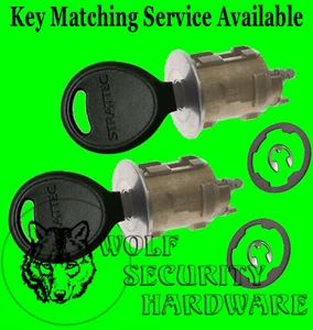 Dodge Chrysler Jeep Door Lock Key Cylinder Pair 2 Keys *** 1 1/4" dia face *** - Foto 1 di 2