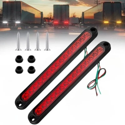 White/ Orange/ Red Side Marker Stop Rear Tail Brake Light Bar 12V 24V Car Truck - Image 1 of 4