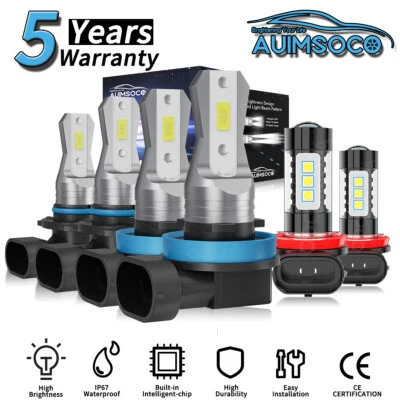 Combo 6x 9005+H11+H11 LED Headlight Bulbs Cool White For Ford EcoSport 2018-2020 - Image 1 of 4