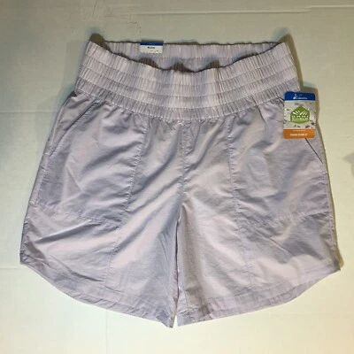 Nuevo con etiquetas Pantalones Cortos de Trek Columbia Púrpura Claro Sin Límites Omni Shield Para Mujer L, 7" Entrepierna Foto 1 de 4