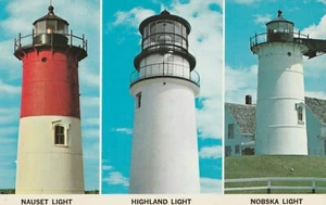 Vintage PC - Cape Cod Lighthouses   unposted  ** - Picture 1 of 2