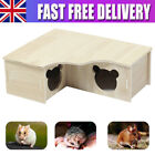 Wooden Hamster House Hideout Cage Box Hut Furniture Climbing Toy Playground UK