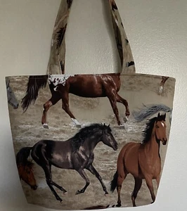 Bolso Cartera Caballos Salvajes Hecho a Mano - Imagen 1 de 1