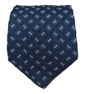 Corbata de seda geométrica azul ETRO ITALIA 60"/3,4" EC Foto 1 de 4