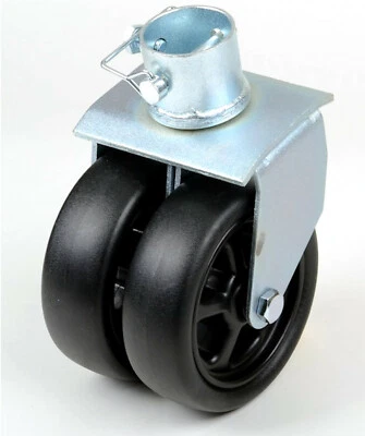 2,000lbs 6" Dual Trailer Jack Wheel Caster fits Any Jack Better Soft Ground Roll - Image 1 of 3