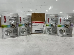 QTY 4 Legrand On-Q White Recessed Nickel Self-Terminating F-Connectors F3481WHV1 - Picture 1 of 7