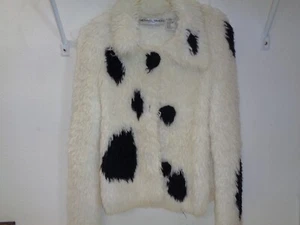 Michael Simon Vintage Black & White Ragged Jacket Sweater Size 2 - Picture 1 of 4