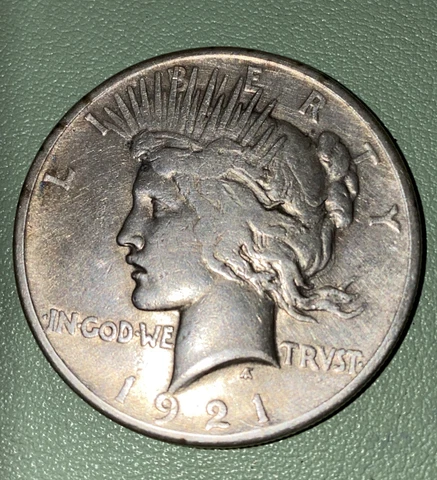1921 $1 Silver Peace Dollar - High Relief Cover