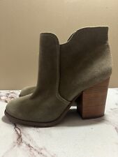 Jessica Simpson Womens JS-Sadora Pull On Ankle Boots Green Taupe Suede Size 8M