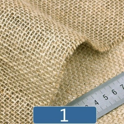 Luxury Premium Hessian Jute Fabric Natural Craft Burlap 100 150cm DIY Home Decor - Image 1 of 4
