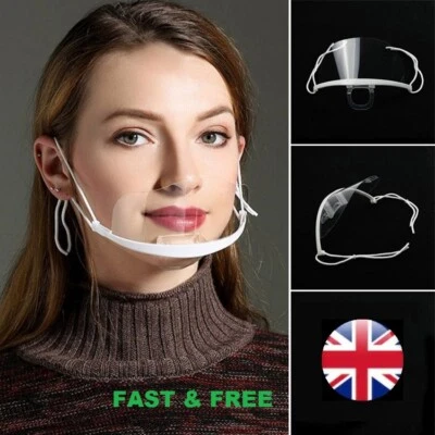 FACE SHIELD ANTI-FOG SHIELD CLEAR GLASSES SAFETY PROTECTION VISOR GUARD UK - Image 1 of 4