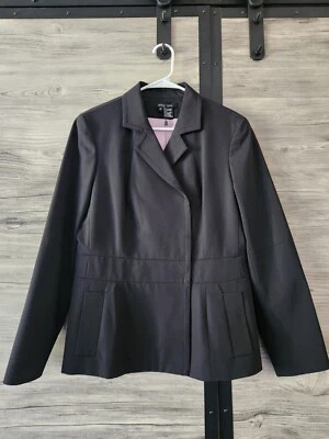 Etcetera Blazer Jacket Women's Sz 12 Black Stretch Double snap Button  NWOT - Image 1 of 3