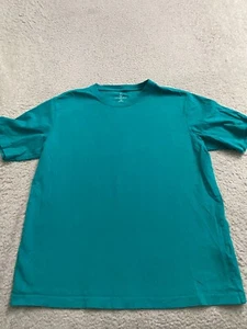 Lands' End Men Short Sleeve Crew Neck Super T-Shirt Green Size M 38-40 - Picture 1 of 8