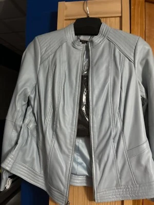 chaqueta de cuero azul claro mujer talla 18w Foto 1 de 4