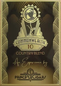 Art Deco 1940s-Style 'Principle Cigars' Tin Advertising Sign: 'Commonwealth' - Bild 1 von 1