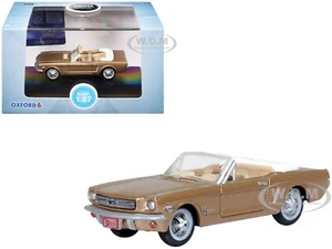 1965 FORD MUSTANG CONVERTIBLE PRAIRIE BRONZE 1/87 (HO) DIECAST OXFORD 87MU65007 - Picture 1 of 4