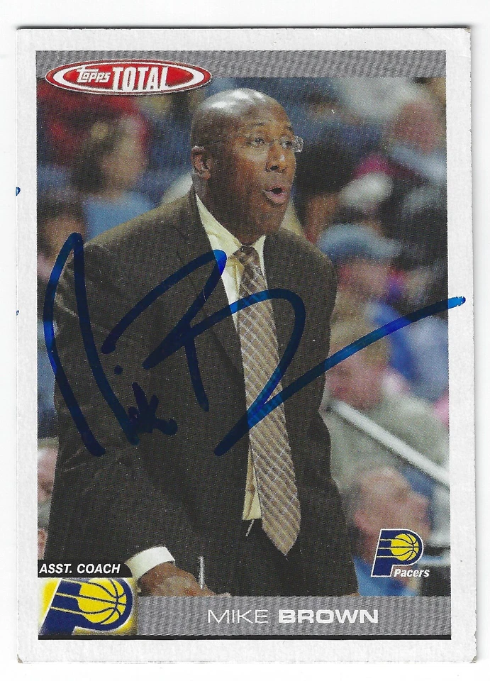 MIKE BROWN INDIANA PACERS SIGNED 2004-05 CARD SACRAMENTO KINGS CAVALIERS LAKERS - Image 1 of 1