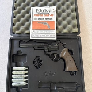 Vintage Daisy Powerline Model 44 S&W Replica CO2 Pellet Revolver Air Pistol Gun - Picture 1 of 23