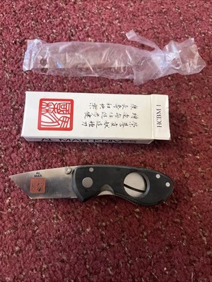 Cuchillo Al Mar Havana HCBM-1 Mango Negro Caja Micarta Nuevo Seki Japón 🔥 Foto 1 de 4