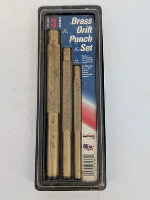 Punzón de deriva de latón 61360, 3/4-19 mm x 8", 1/2-13 mm x 7" y 3/8-10 mm x 6" Foto 1 de 4