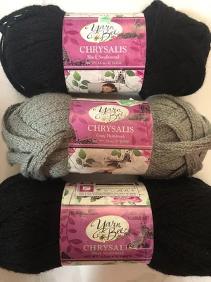 LOTE DE 3 FIOS DE FITA DE CRISÁLIDA DE ABELHA - CINZA E PRETO - Imagem 1 de 3