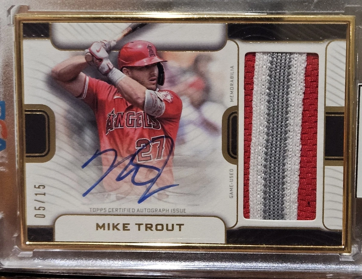 Topps Mike Trout Autographed Baseball Sports Trading Cards for