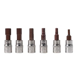 6 Piece/Pack Metric 1/4 inch Allen Key Hex Drive Bit Socket Set 3-8mm Tools ? - Picture 1 of 12
