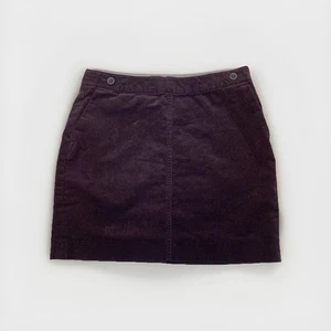Banana Republic Corduroy Mini Skirt Size 0 Purple - Picture 1 of 9