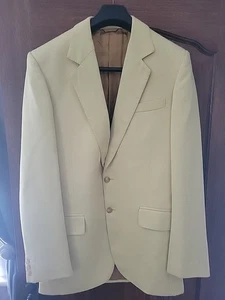 Chaqueta Blazer Scabal Para Hombre A Medida Talla 38 Amarilla Chaqueta Deportiva  - Imagen 1 de 11