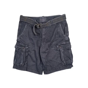American Eagle Cargoshorts Herren 34 grau 100 % Baumwolle verwaschen mit Gürtel Y2K Grunge  - Bild 1 von 15