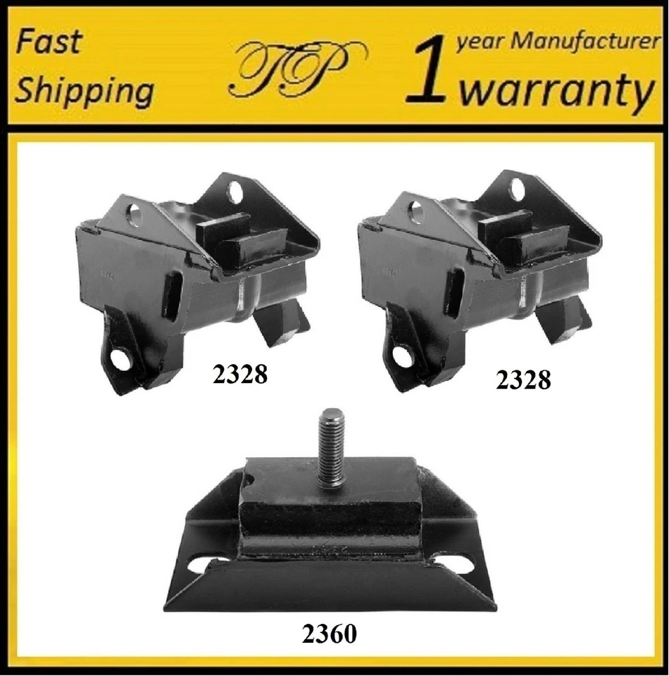 3 PIEZAS MONTAJE DE MOTOR Y TRANSMISIÓN PARA BUICK SKYLARK 1975-1976 4,3 L - TRANSMISIÓN AUTOMÁTICA Foto 1 de 4