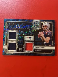 2024 Panini Spectra - Drake Maye Building Blocks Blue Disco /60 Rookie Patch - Bild 1 von 6