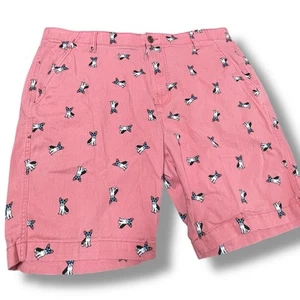 PLUGG Flex Herren 38 Stretch Shorts Französische Bulldogge Hund flach Frenchie lachs rosa - Bild 1 von 12