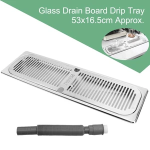 Glass Drain Board Beer Pitcher Milk Coffee Cup Drip Tray For Cafe Bar Restaurant - Picture 1 of 13