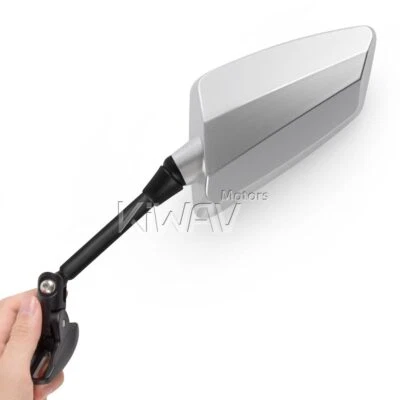 Espejos retrovisores personalizados plateados estilo HAWK para Ducati 899 959 1199 1299 Panigale ε Foto 1 de 4