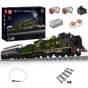 Mould King 12025 Orient Express Dampflokomotive Zug Klemmbausteine Ferngesteuert - Afbeelding 1 van 10