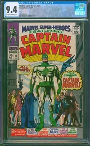 Marvel Super-Heroes #12 ⭐ CGC 9.4 ⭐ 1st Appearance of CAPTAIN MARVEL! 1967 - Picture 1 of 2