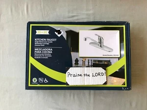B & K 222-412 One Handle Kitchen Faucet, Chrome, Washerless New - Picture 1 of 1