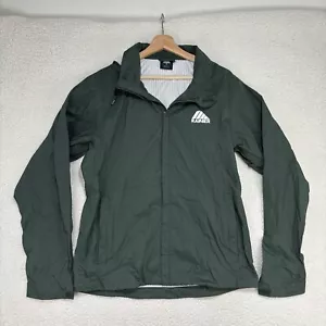 Rainier Rain Jacket Coat Mens M Hooded Vented Green Waterproof Lightweight - Picture 1 of 8