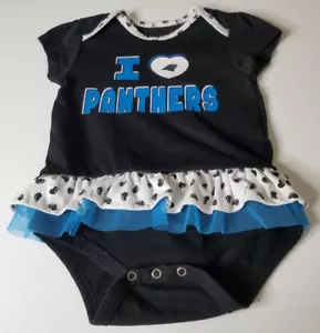 NFL Carolina Panther Bebé Niña Niño Pequeña Una Pieza con Volantes 12 Mo - Imagen 1 de 6