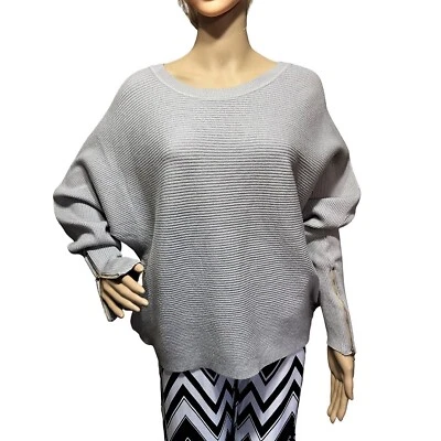 Carmen Sweater Women Round Neckline Dolman Long Sleeve Taupe Pullover Size XL - Image 1 of 4