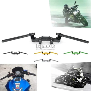 CNC Aluminum Clip-On Adapter Plate Handlebar For Kawasaki Z900 2017-2021 Black - Bild 1 von 11