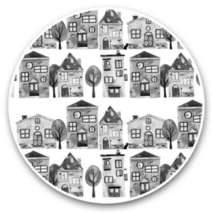2 x Vinyl Aufkleber 25 cm (bw) - süßes neues Zuhause Haus Häuser #39697 - Bild 1 von 8