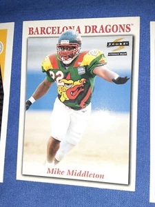 1996 PINNACLE SCORE MIKE MIDDLETON #12 BARCELONA DRAGONS RARE ROOKIE RC MVP RC - Picture 1 of 1