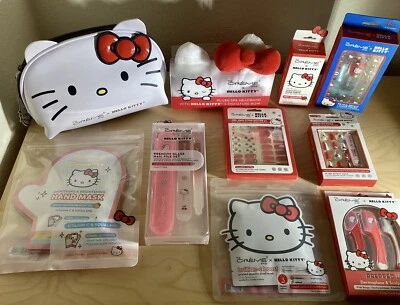 Подарочный набор Hello Kitty с красным бантом. Сумка для макияжа, ногтей, рук, лица, губ. Красота - Изображение 1 из 4