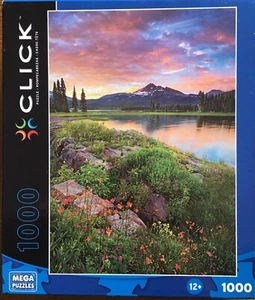 Mega Puzzle Click 1000 Pieces Columbine Island Sunset 27" x 19" Sealed - Picture 1 of 6