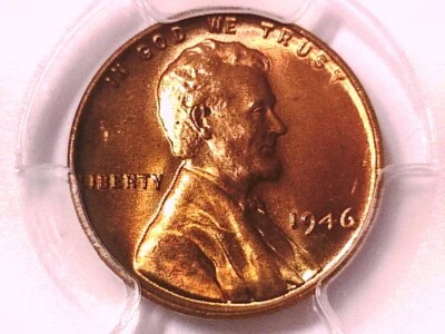 1946 P Lincoln Wheat Cent Penny PCGS MS 65 RD 35720401 - Image 1 of 3