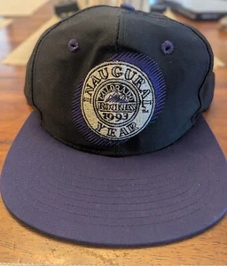 Vintage 90er 1993 Colorado Rockies Mütze Eröffnungsjahr Saison Snapback Cap schwarz - Bild 1 von 4