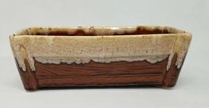Vintage Classic Brush Pottery Window Sill Planter J3-10 Brown Drip - Picture 1 of 10